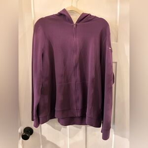 L.L. Bean Plum Fleece Zip Up Hoodie